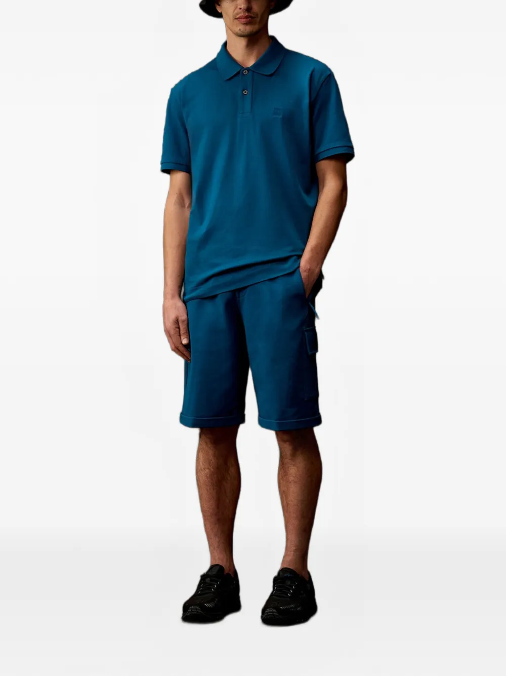 C.P. Company Metropolis Series cargo shorts met logopatch Blauw