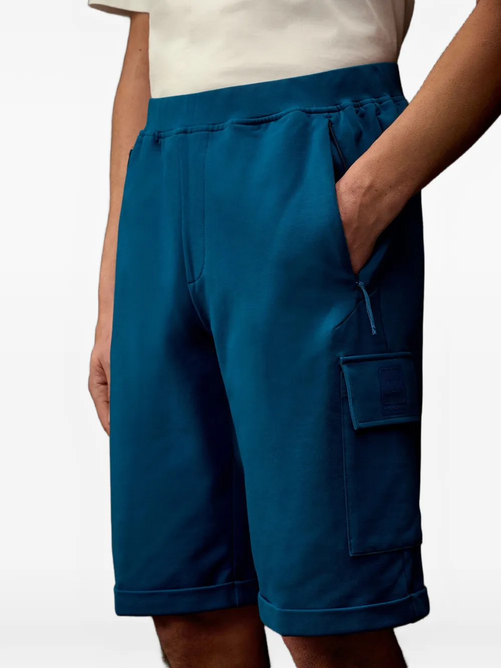 C.P. Company Metropolis Series cargo shorts met logopatch Blauw