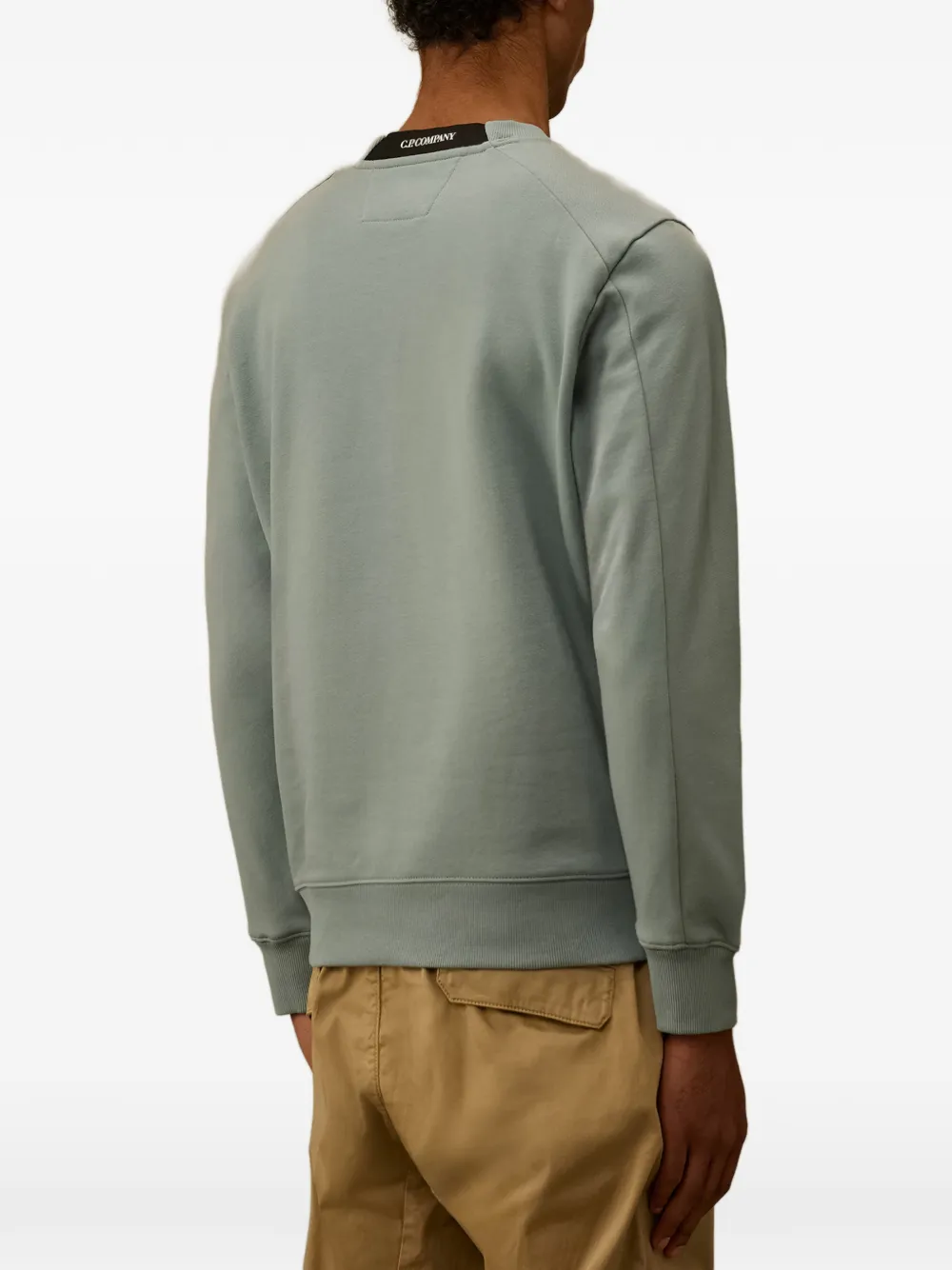 C.P. Company Katoenen sweater met ritszak Groen