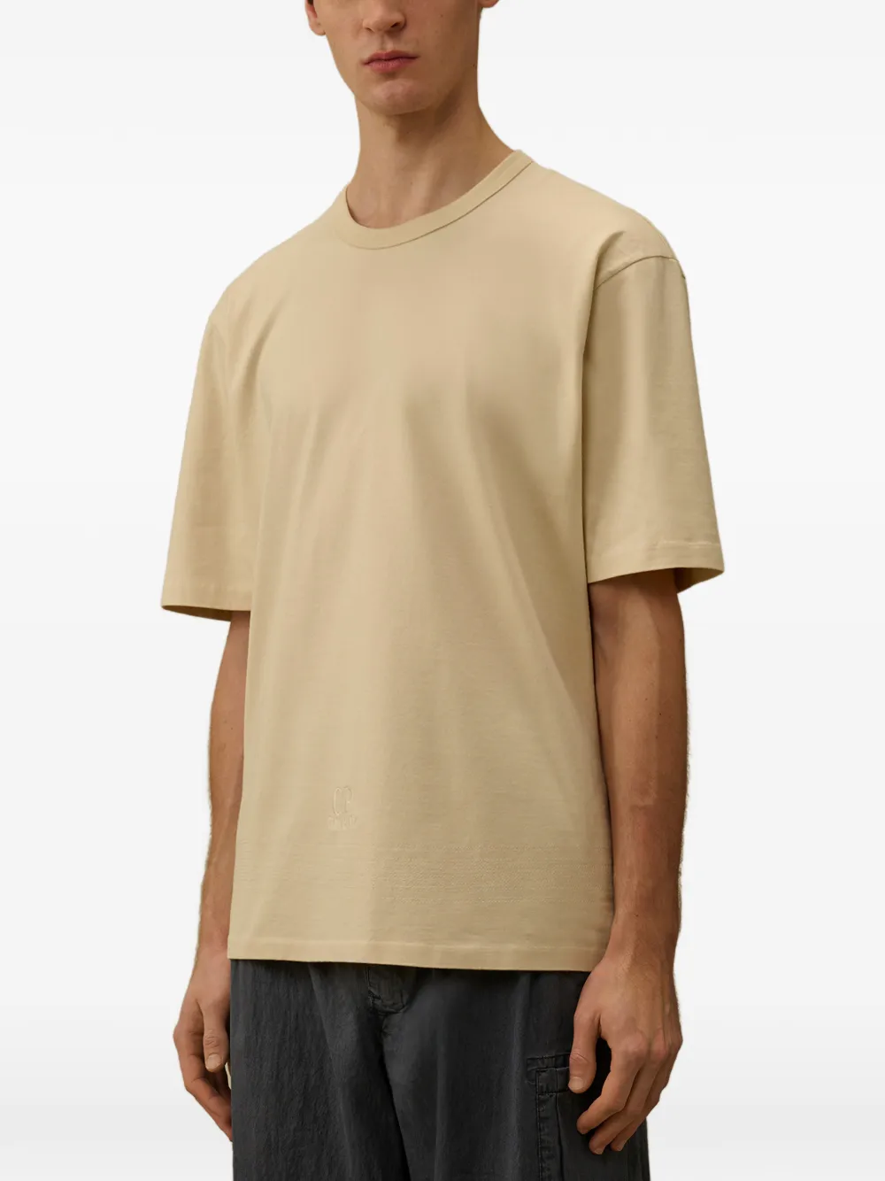 C.P. Company T-shirt met ronde hals Beige