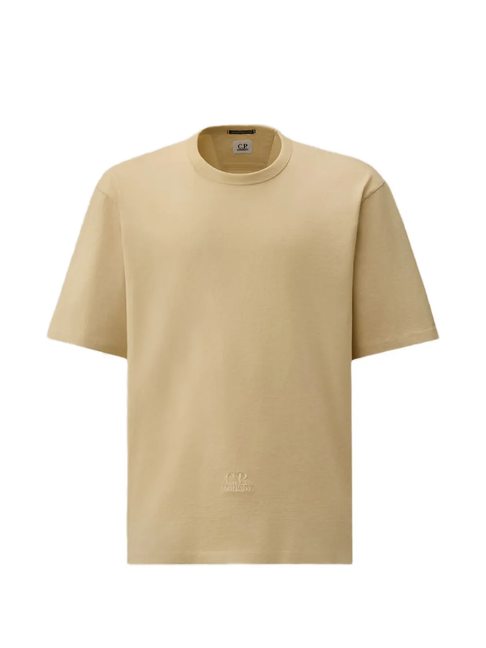 C.P. Company 30 2 gemerceriseerd jersey T-shirt met korte mouwen Beige