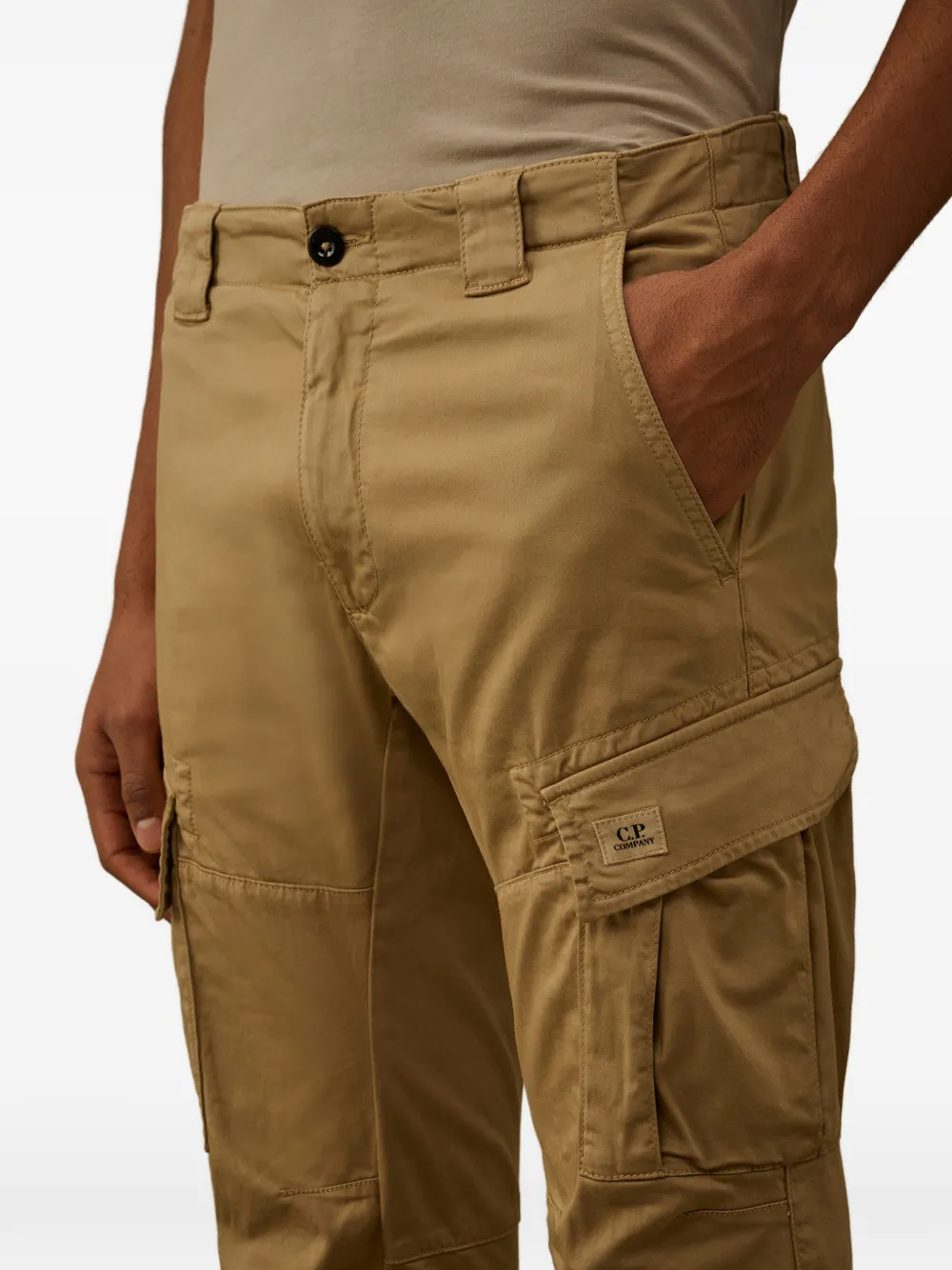 C.P. Company Broek met cargo zak Beige