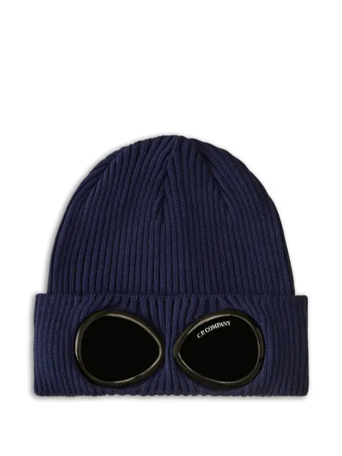 C.P. Company Goggle ribbed beanie hat
