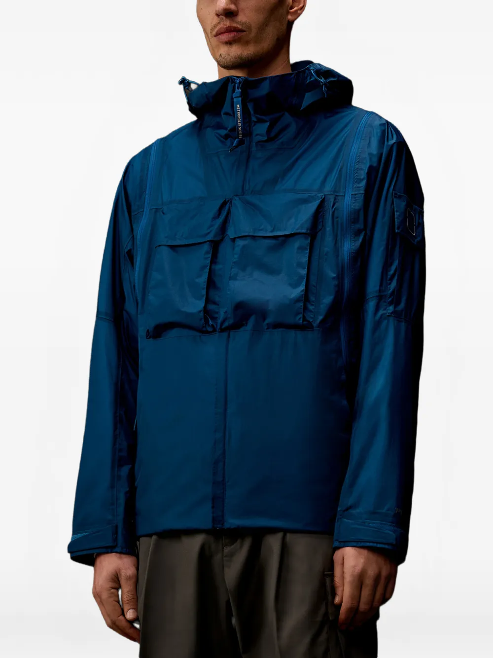 C.P. Company Jack met capuchon en zakken Blauw