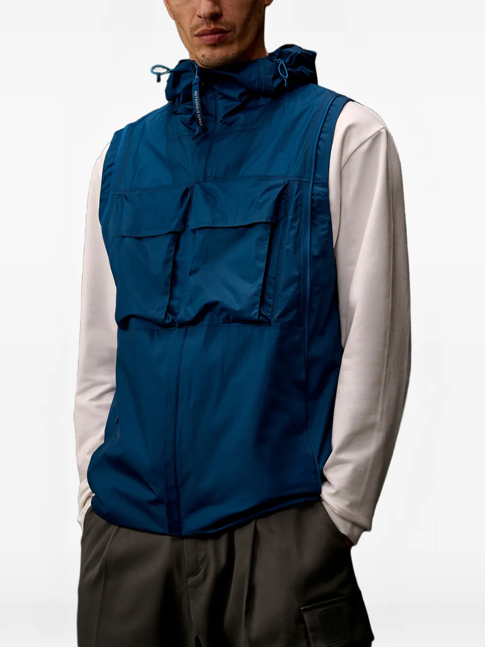 C.P. Company Jack met capuchon en zakken Blauw