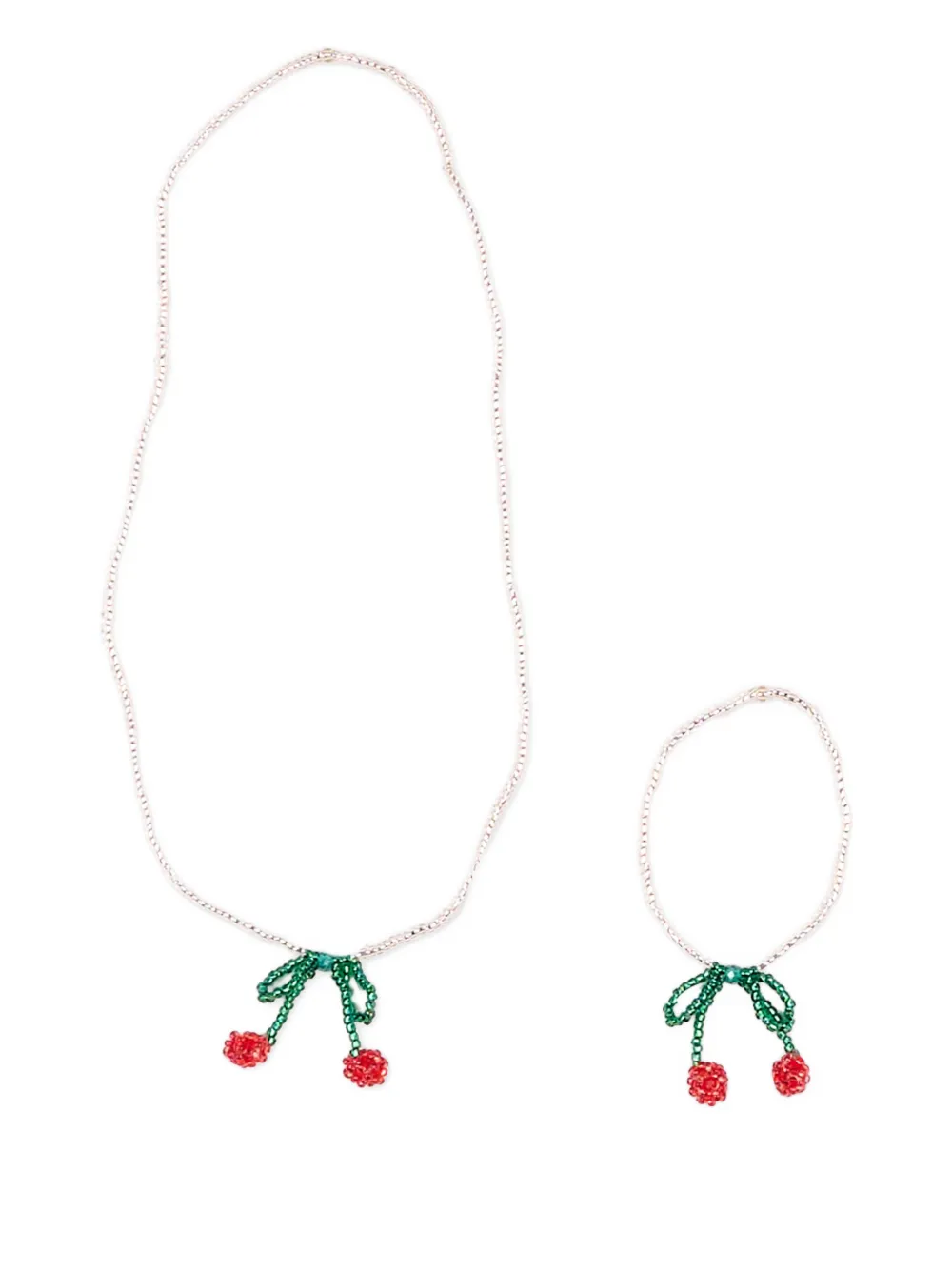 Konges Sløjd cherry-charm beaded necklace set (set of two) | White | Image 1