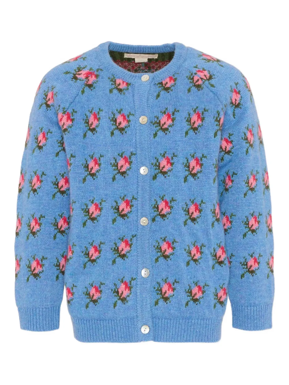 Konges Sløjd floral-pattern cardigan - Blue