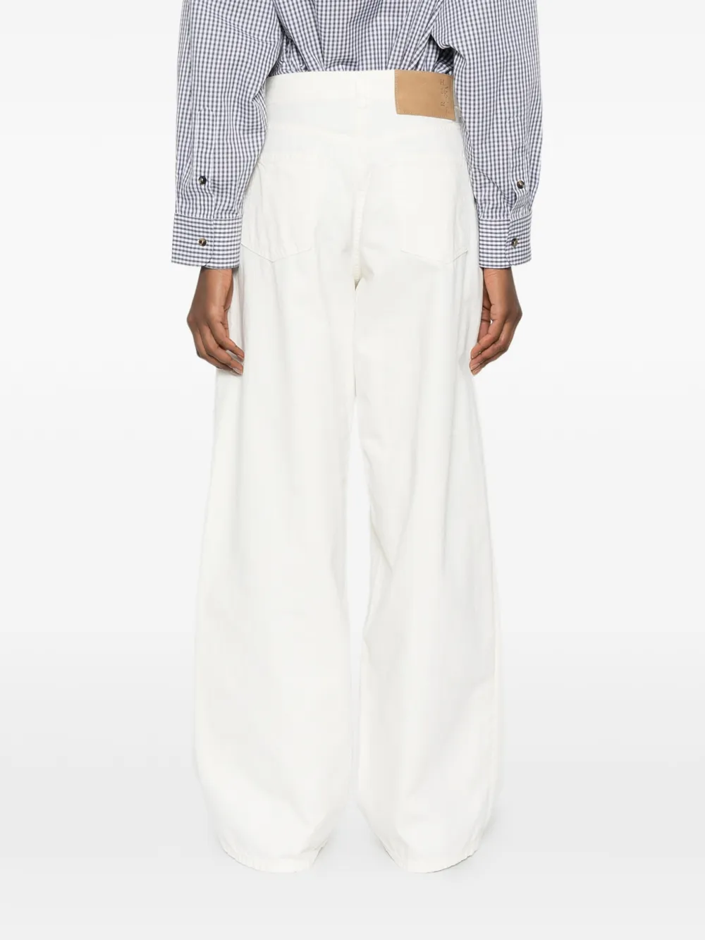 Haikure Denim jeans met wijde pijpen Wit