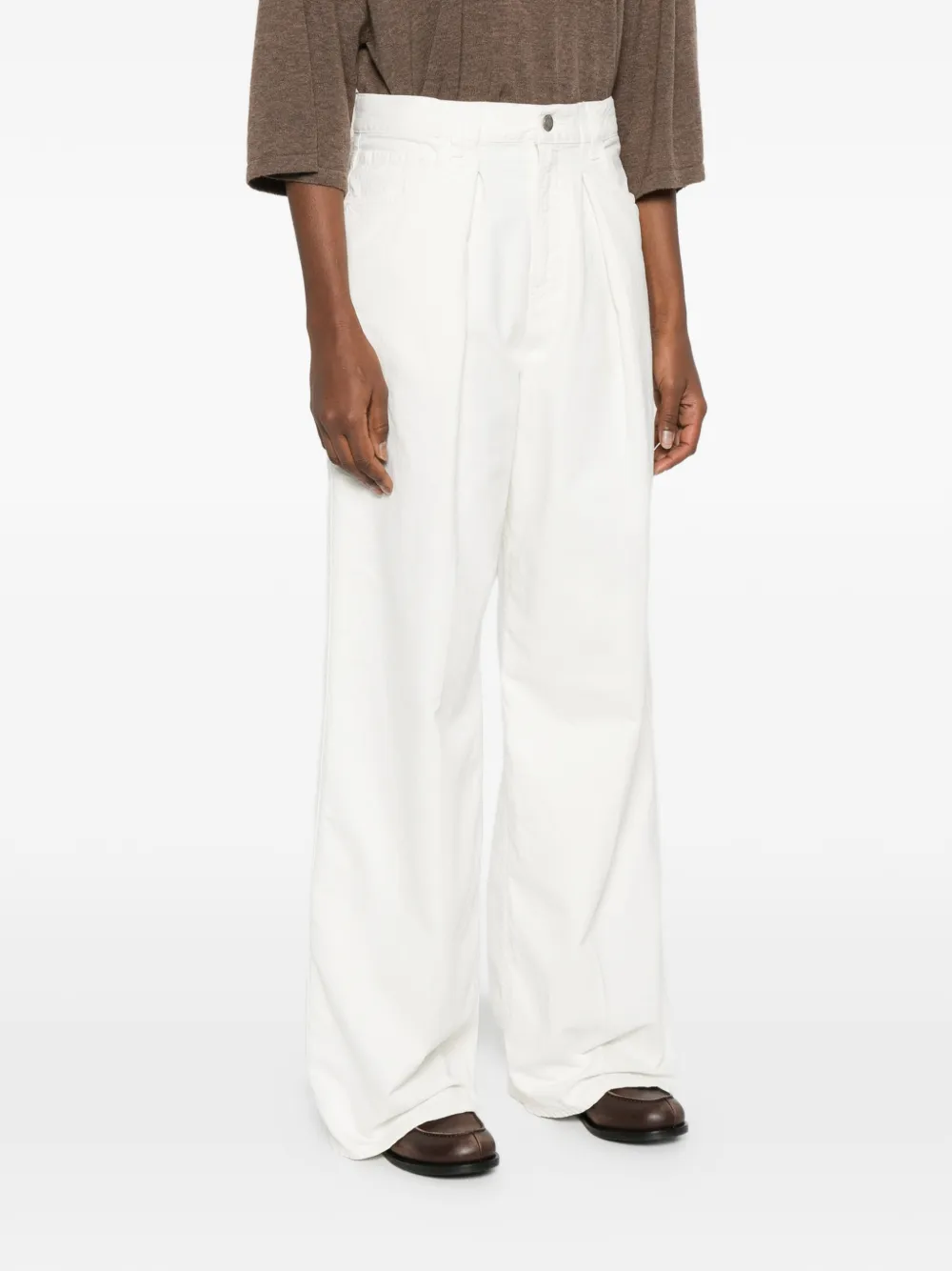 Haikure Geplooide jeans Wit
