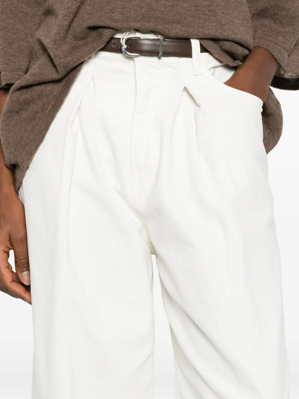 Haikure Geplooide jeans Wit