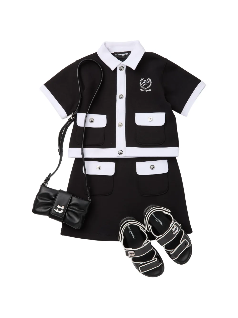 Karl Lagerfeld Kids Vest met logo Zwart