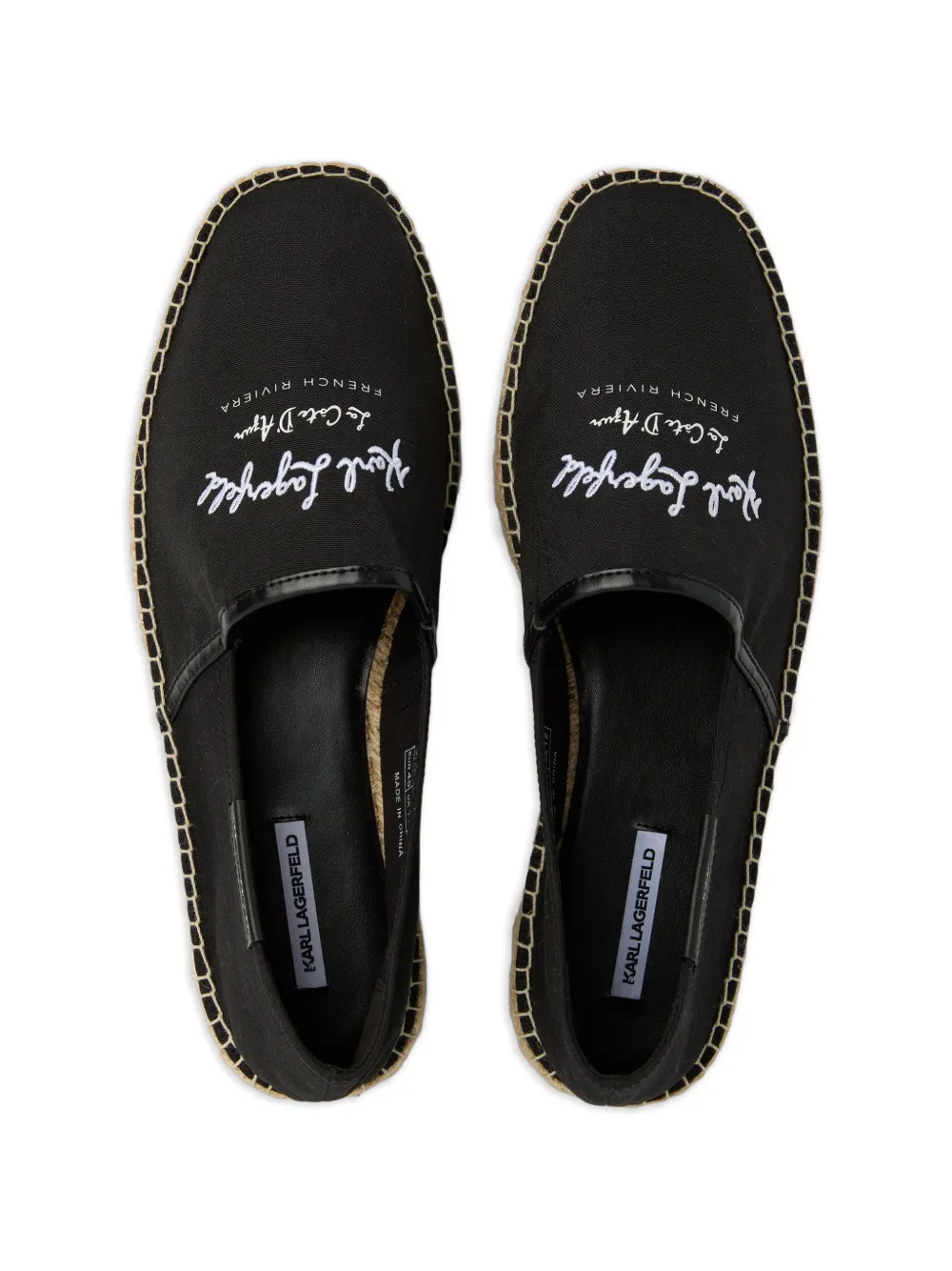 Karl Lagerfeld Karo espadrilles Zwart