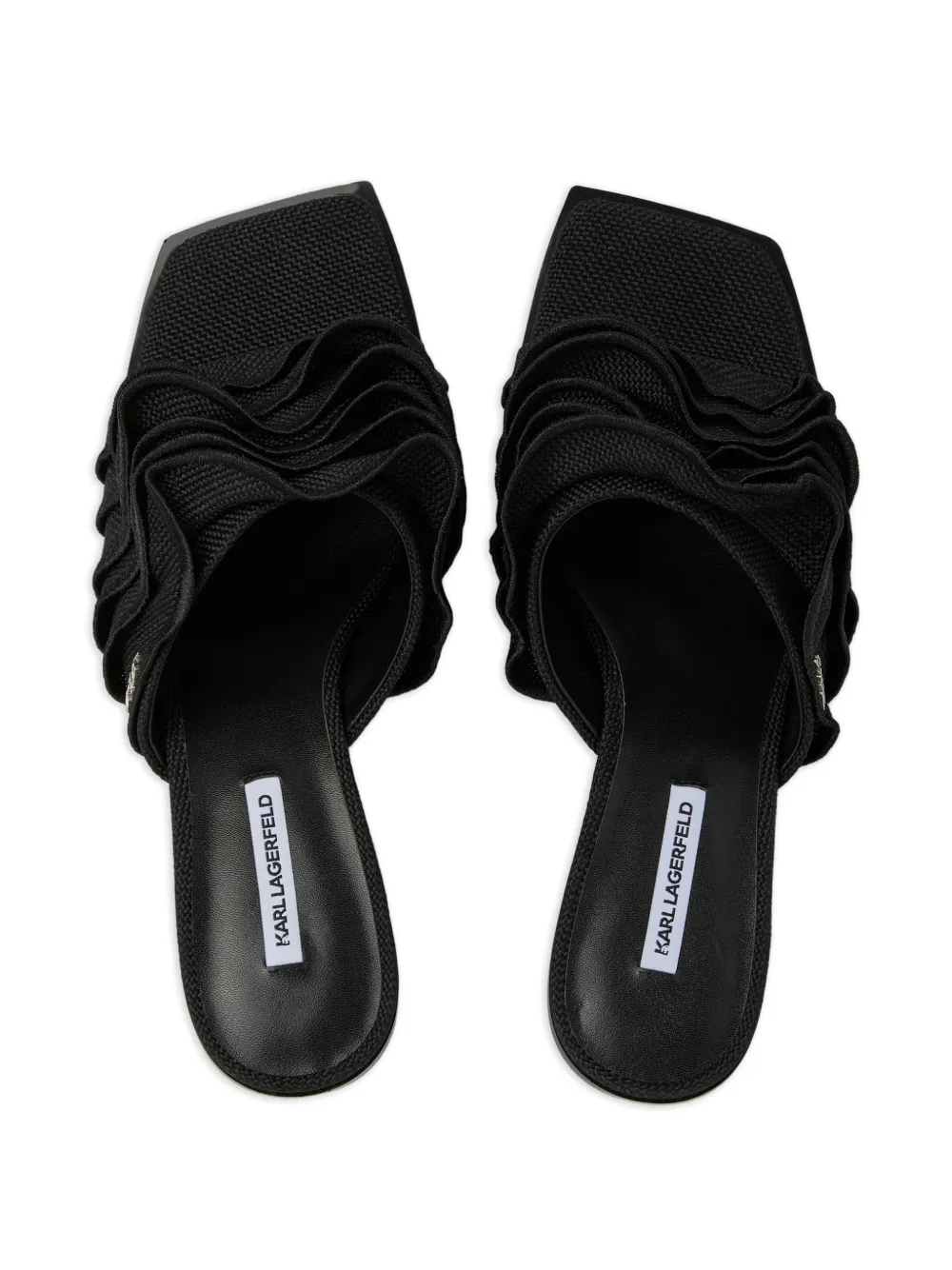 Karl Lagerfeld Karmel Hessian slippers Zwart