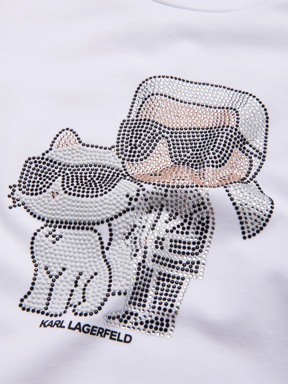 Rhinestone-Embellishment T-Shirt