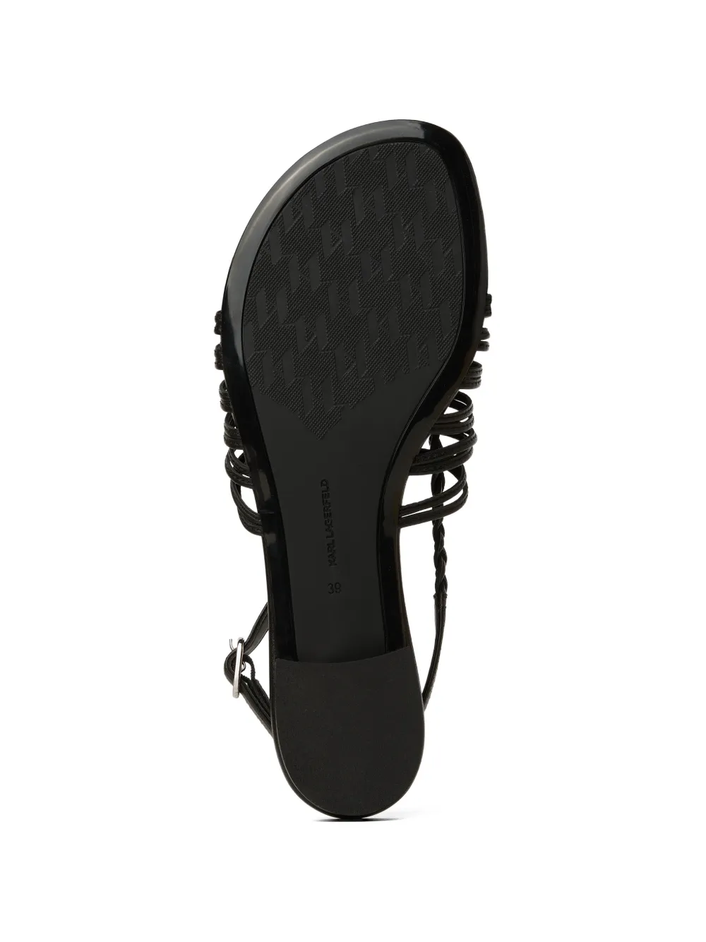 Karl Lagerfeld Alisso III leren sandalen Zwart