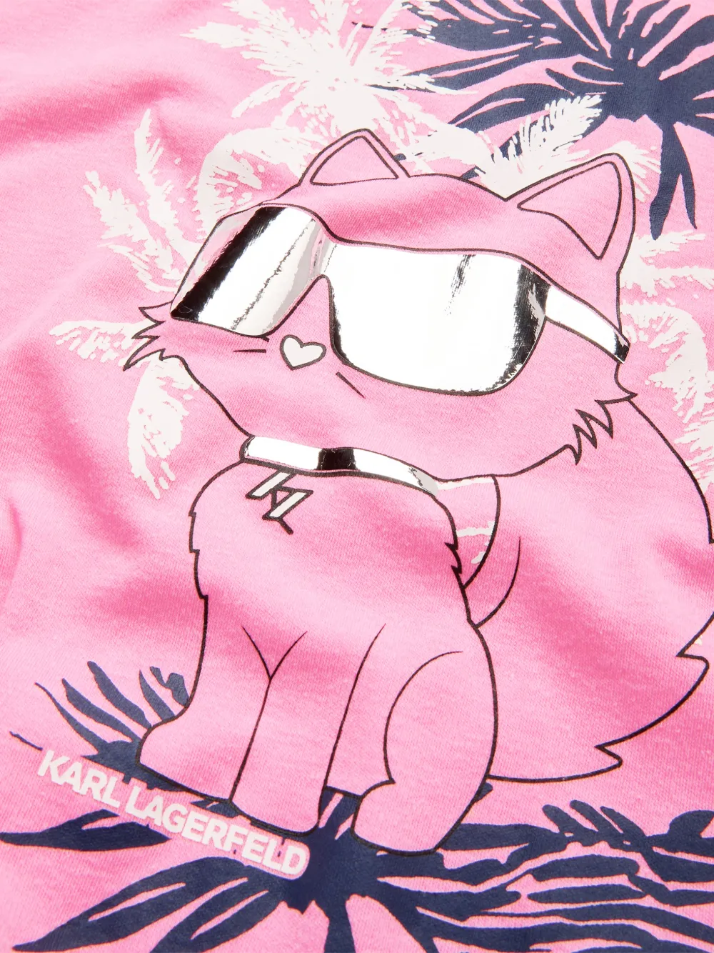 Karl Lagerfeld Kids Grafisch T-shirt Roze