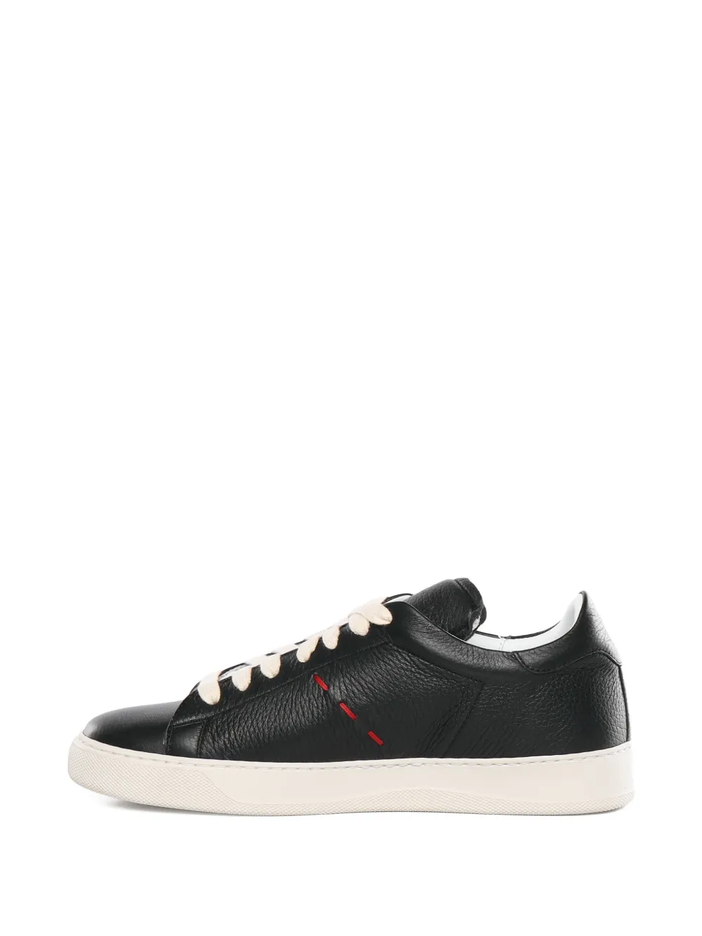 Kiton Sneakers van bewerkt leer Zwart