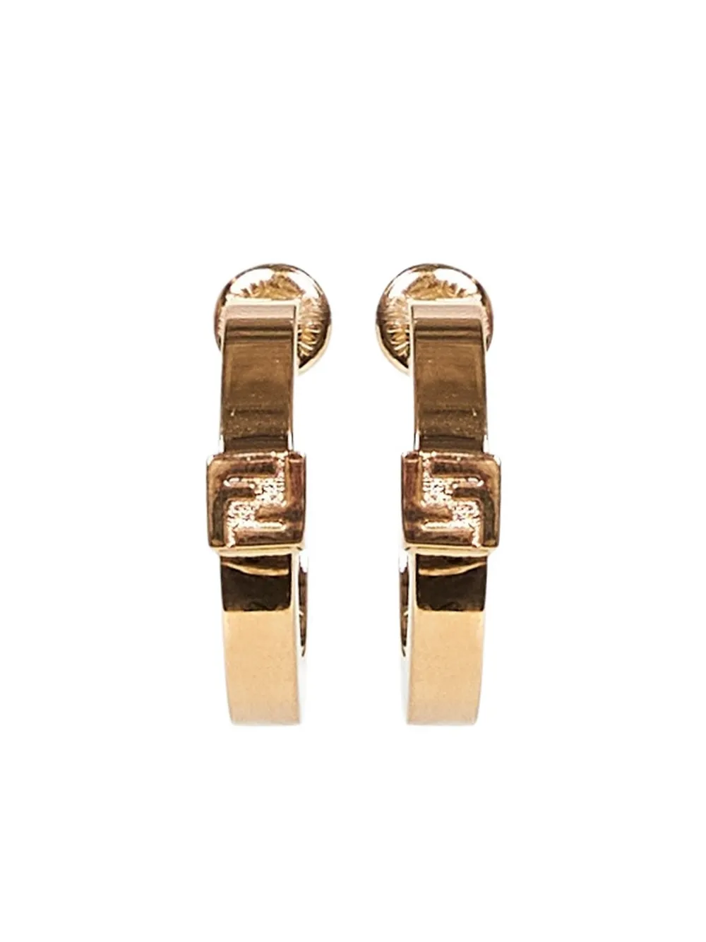 FENDI FF-logo hoop earrings - Oro