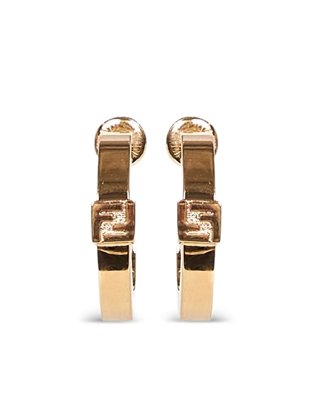 FENDI FF-logo hoop earrings - Oro