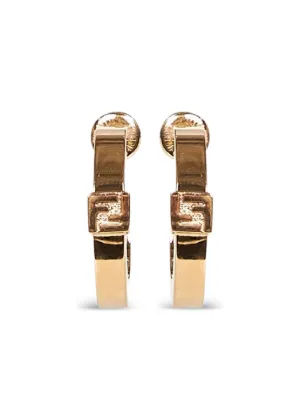 FENDI モノグラム フープピアス | ゴールドトーン | FARFETCH JP