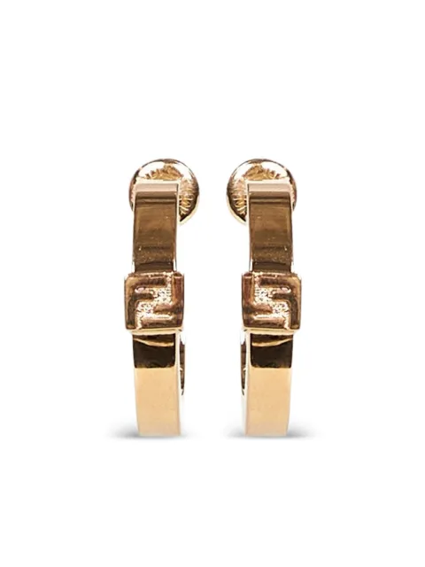 FENDI FF-logo hoop earrings