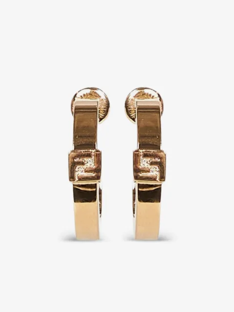 FENDI FF-logo hoop earrings