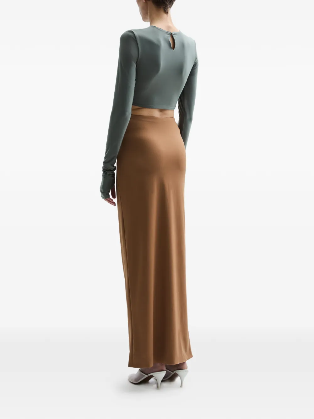 Atu Body Couture Split jurk met geknoopt detail Bruin