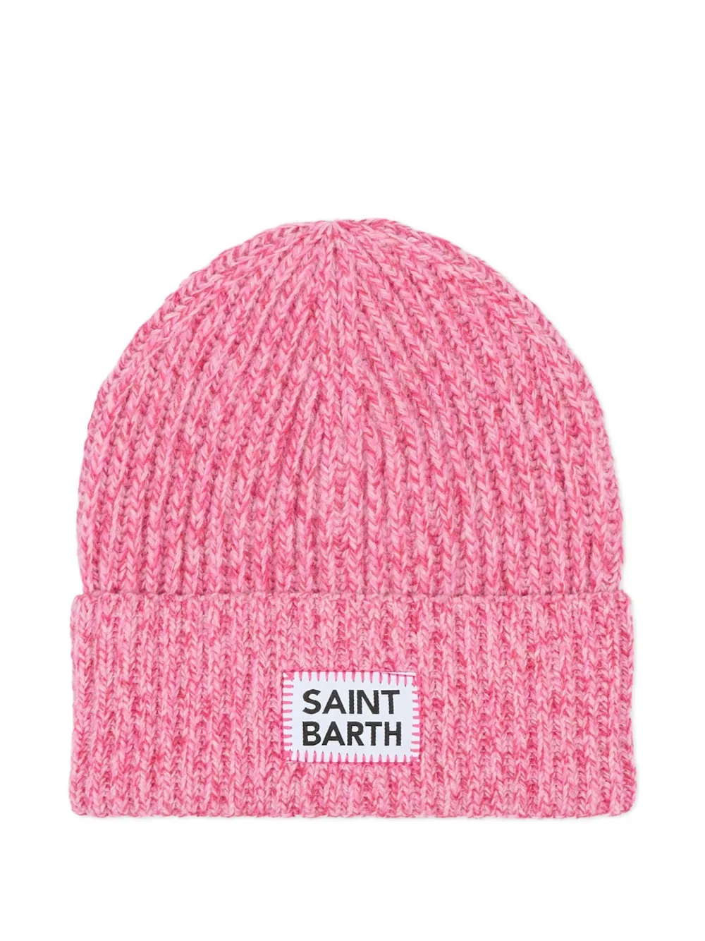 Mc2 Saint Barth Kids' Logo-patch Beanie Hat In Pink