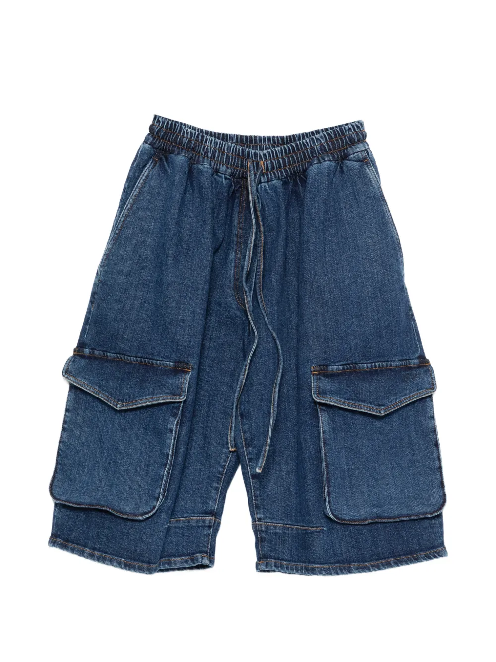 Nº21 cargo-pocket drawstring-fastening shorts - Blu