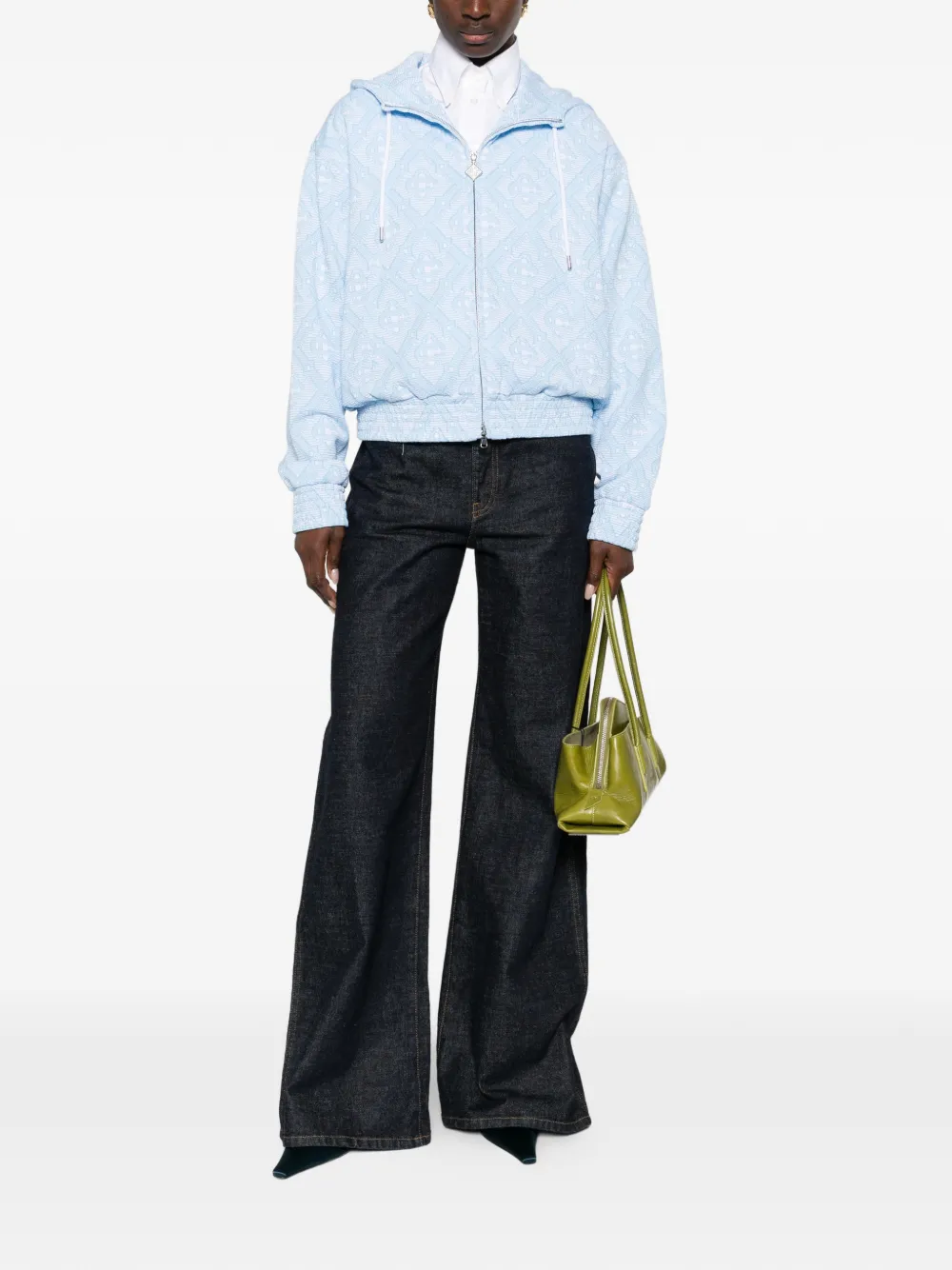 Casablanca patterned hoodie - Blauw