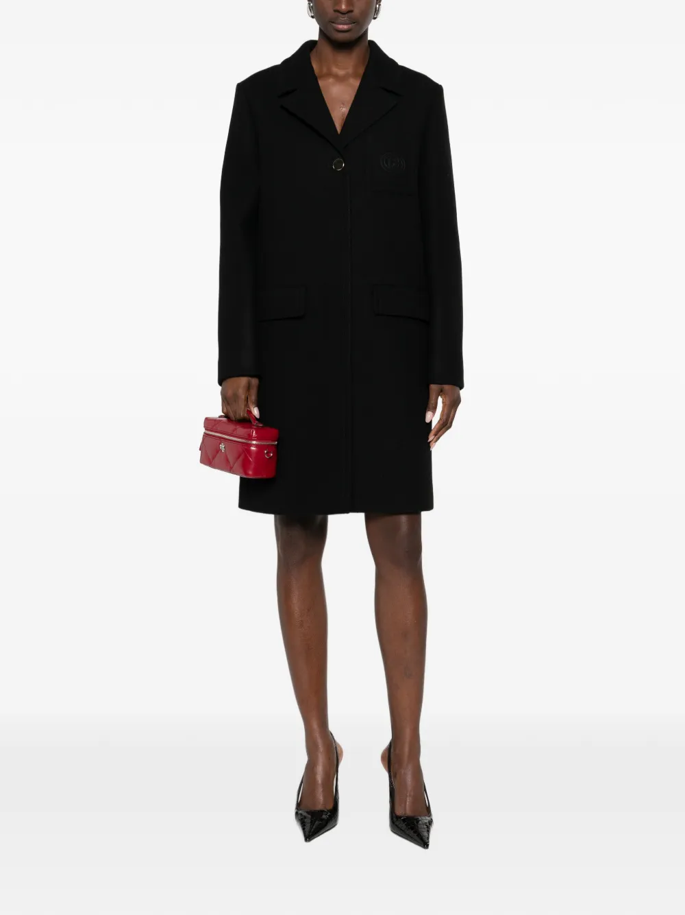  Gucci Wool Coat - Black 