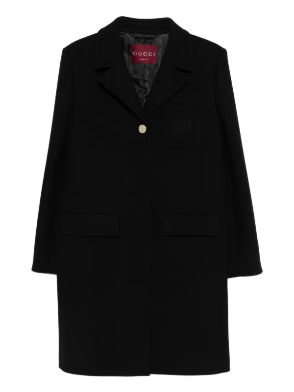 Gucci ウール コート | ブラック | FARFETCH JP