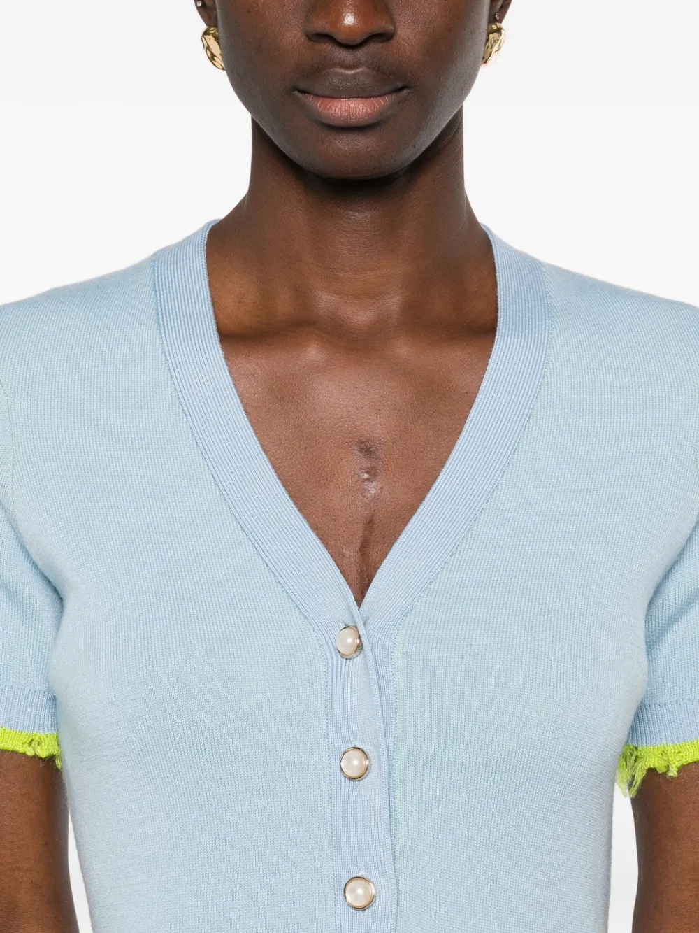 Casablanca Mini-jurk verfraaid met parels Blauw