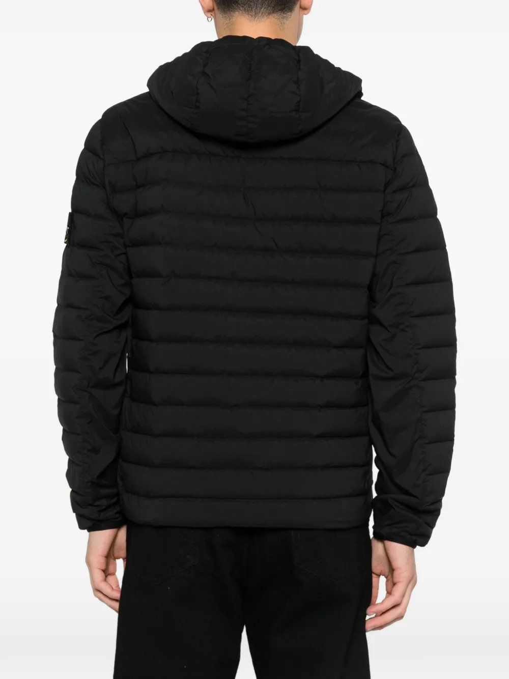 Stone Island Gewatteerd jack met capuchon Zwart
