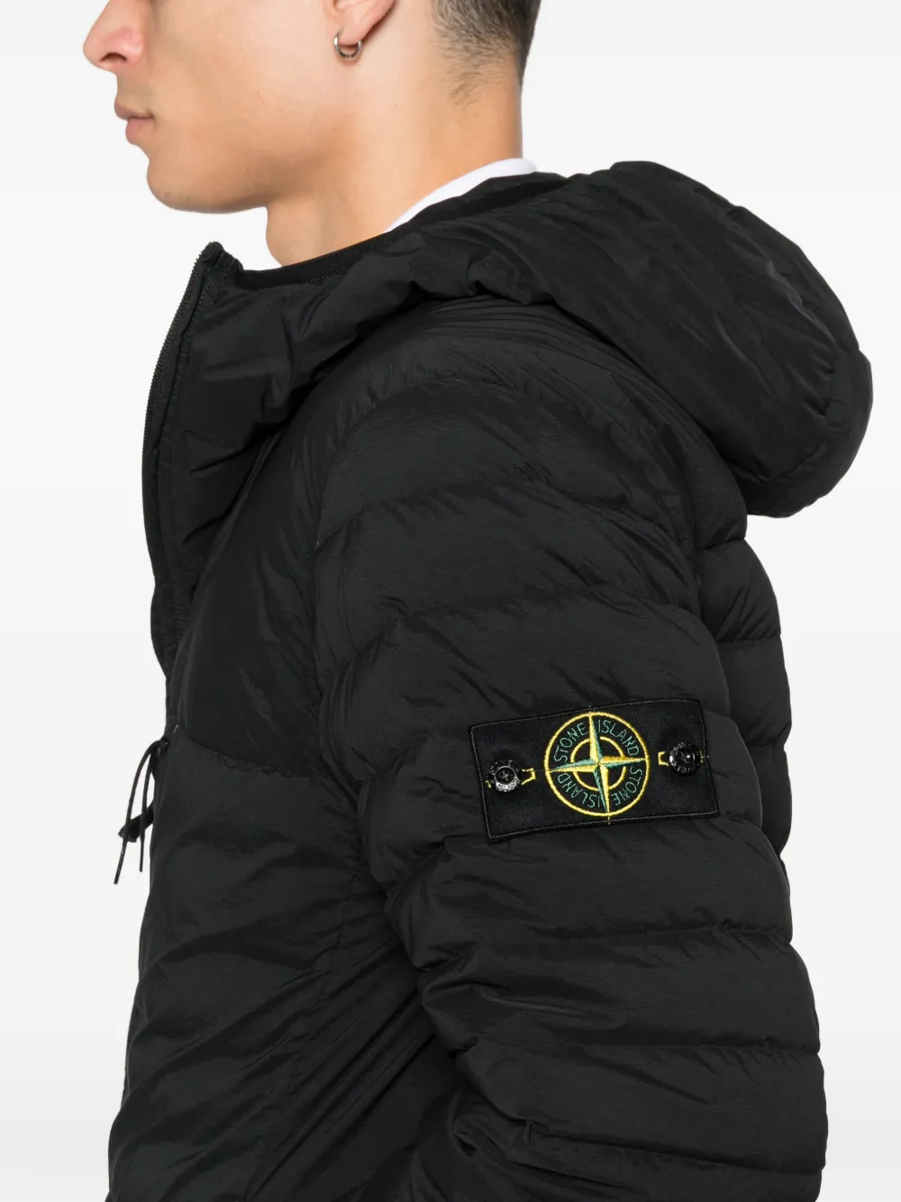 Stone Island Gewatteerd jack met capuchon Zwart