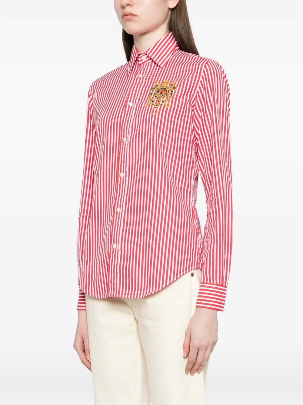  Ralph Lauren Collection Logo-embroidered Striped Shirt 