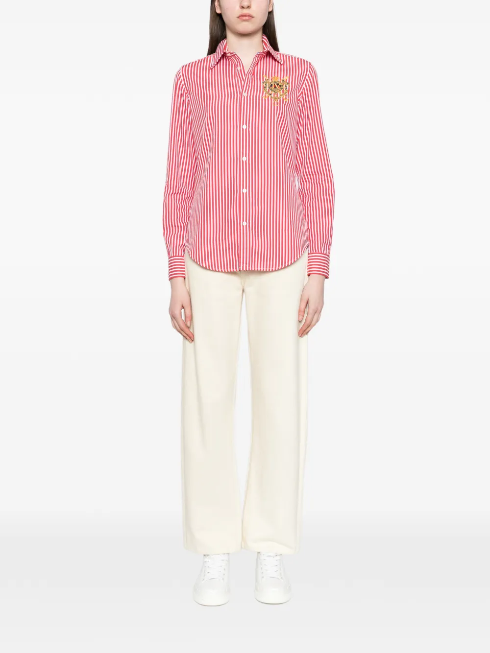  Ralph Lauren Collection Logo-embroidered Striped Shirt 
