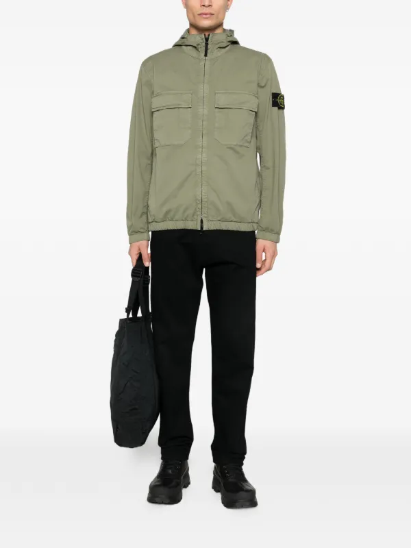 Stone Island 4100077 Stretch Organic Cotton Twill Hooded Jacket