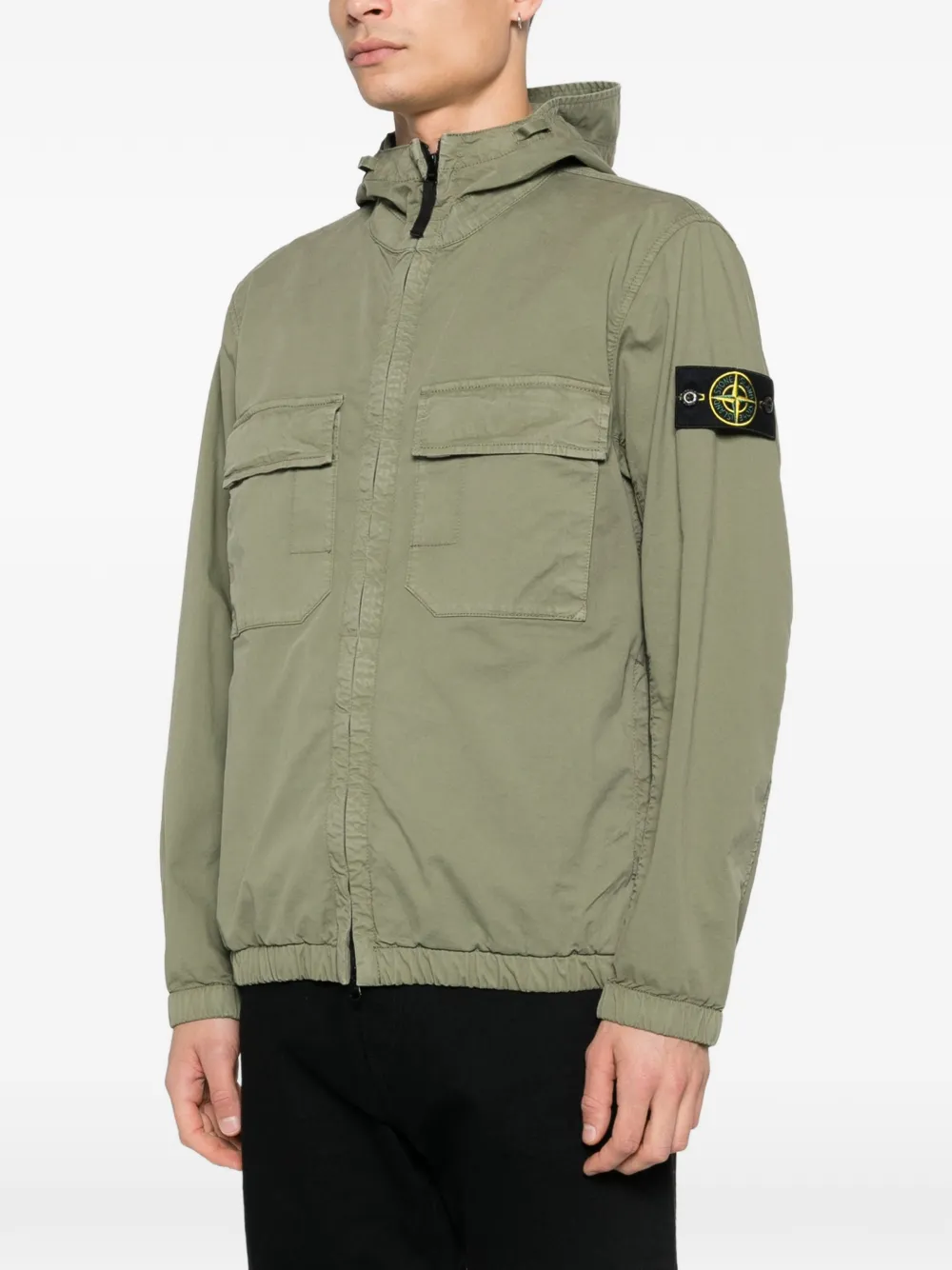 Stone Island Jack met capuchon Groen