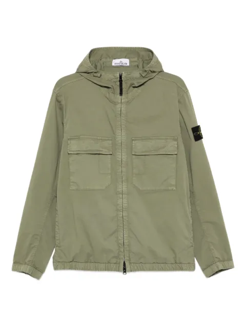Stone Island hooded patch-pocket jacket
