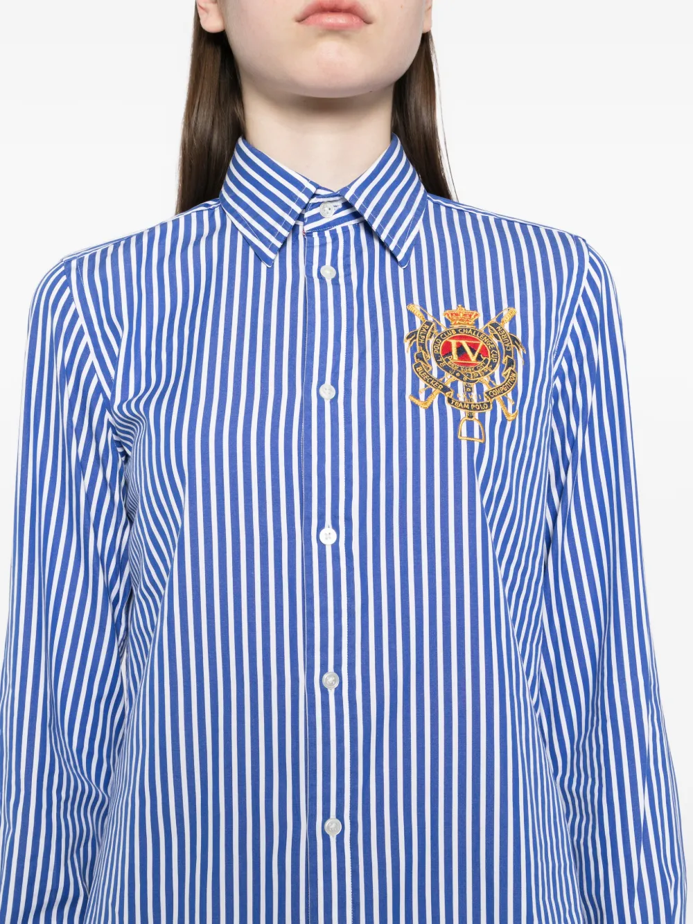 Logo-Embroidered Striped Shirt