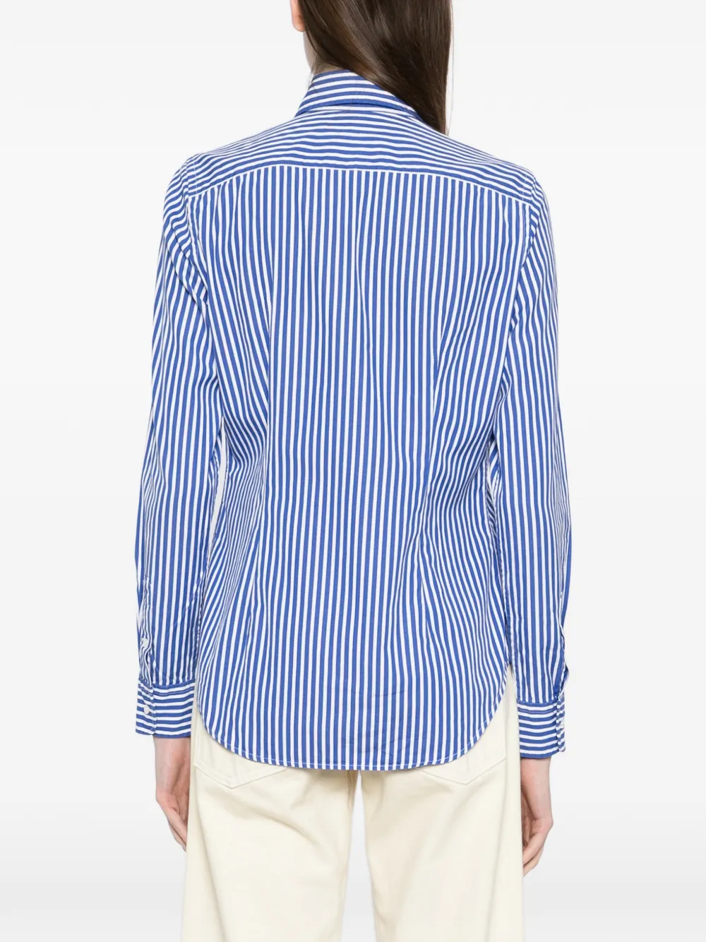 Logo-Embroidered Striped Shirt