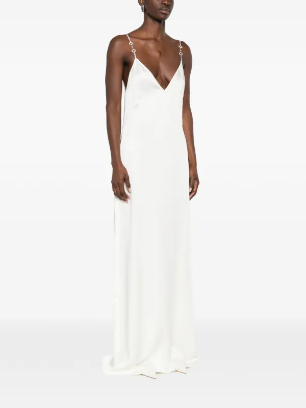 Gucci V-neck Maxi Dress | White | FARFETCH