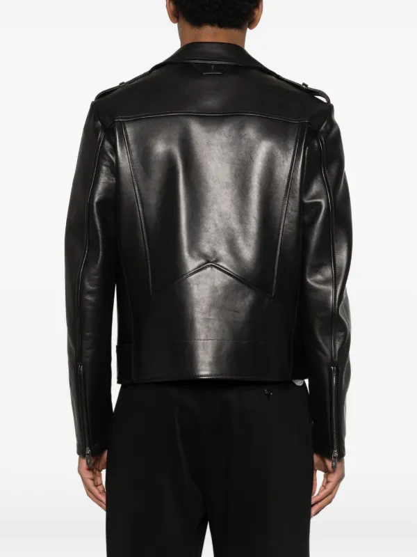 Salvatore Santoro Leather Biker Jacket | Black | FARFETCH ZA