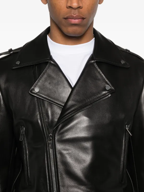 Salvatore Santoro Jaqueta Biker De Couro | Preto | FARFETCH BR