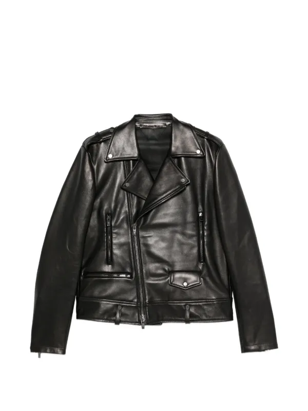 Salvatore Santoro Jaqueta Biker De Couro | Preto | FARFETCH BR