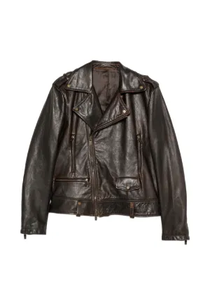 Giorgio Brato Leather Jacket | Black | FARFETCH JO