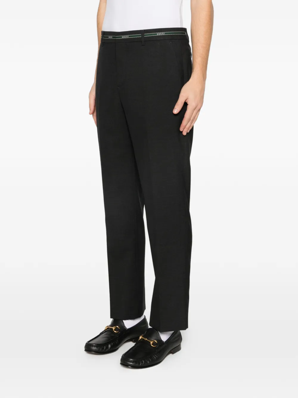 Gucci Pantalon met logo tailleband Grijs