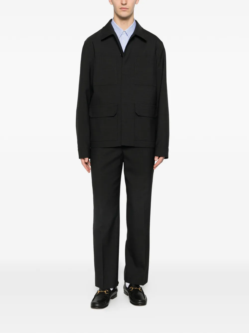 Gucci logo-waistband trousers - Grijs