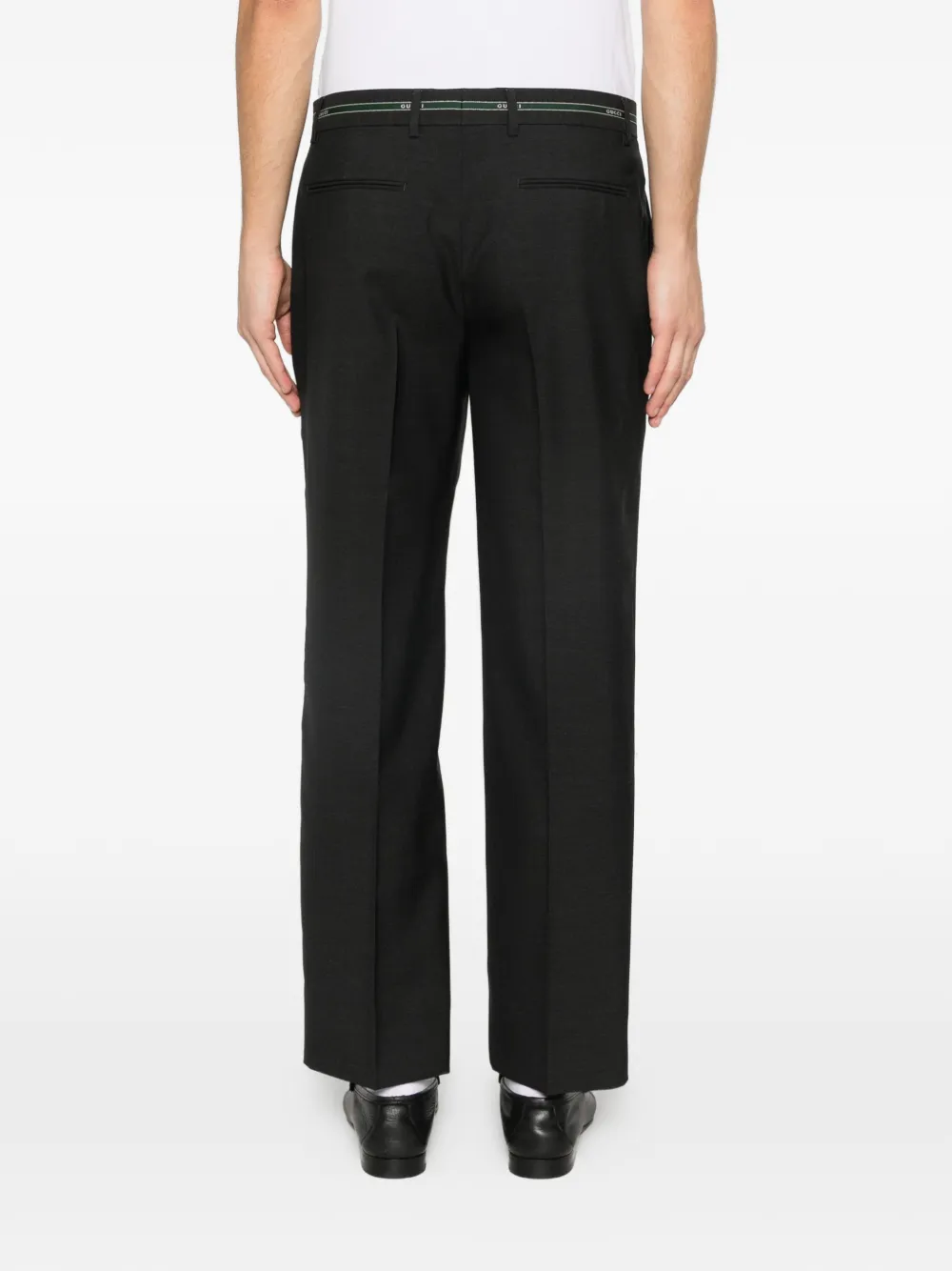 Gucci Pantalon met logo tailleband Grijs